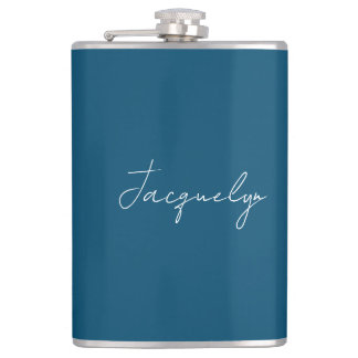 Flasques Ocean Blue Plain élégant moderne minimaliste Nom