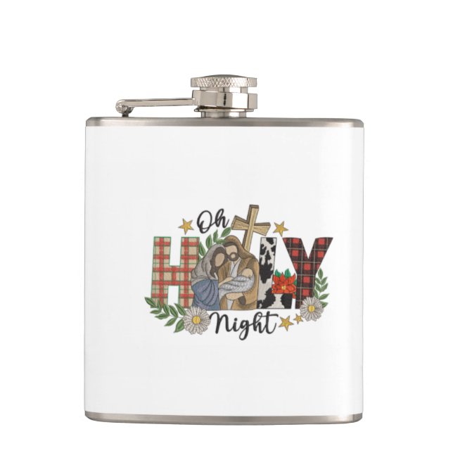 Flasques Oh Holy Night Christmas Design (Devant)