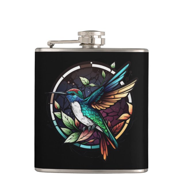 Flasques Oiseau de mer Portrait animal Verre tendu Art (Devant)