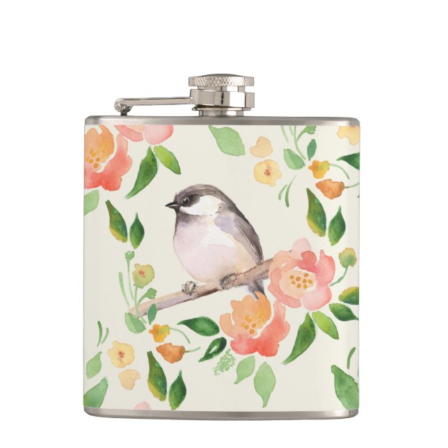 Flasques Oiseaux et fleurs (Devant)