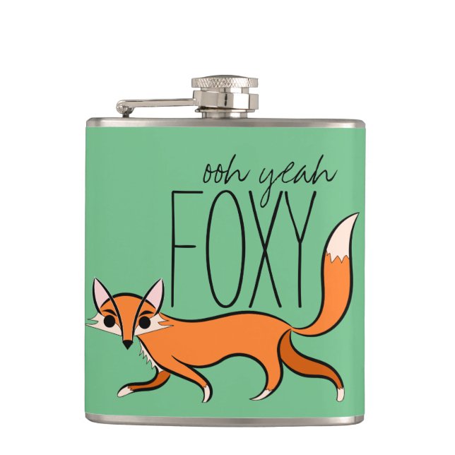 Flasques Ooh Ouais Foxy mignon Fox Slogan (Devant)