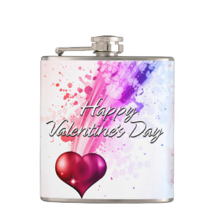 Flasques Options de fiole enrobée Heureuse Sainte-Valentin 