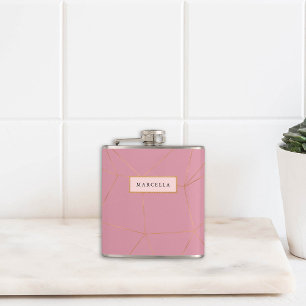 Flasques Or géométrique luxueux