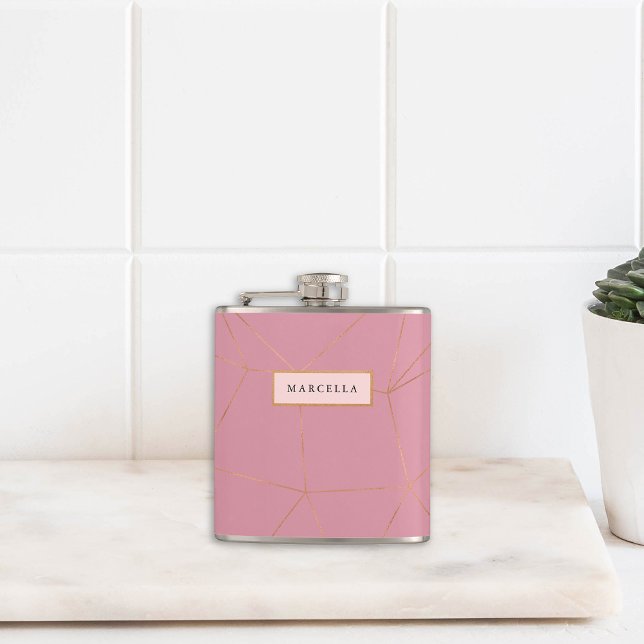 Flasques Or géométrique luxueux (Créateur téléchargé)