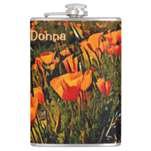 Flasques Orange Mexicain Poppies d'or fleurit au printemps