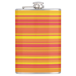 Flasques Orange rouge jaune rayures