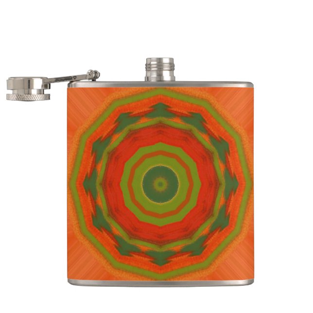 Flasques Orange Twirl (Ouvert)
