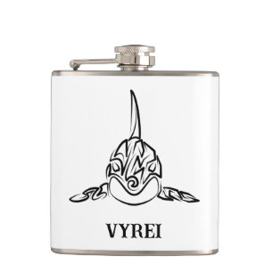 Flasques Orca tribale noire et blanche