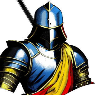 Flasques Oreiller de lancer T-Shirt de Chevalier Vibrant As