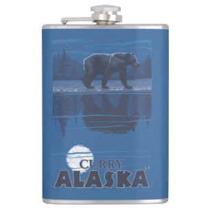Flasques Ours dans le clair de lune - cari, Alaska