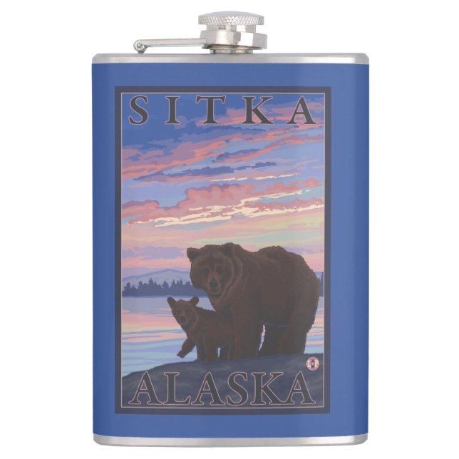 Flasques Ours et CUB - Sitka, Alaska (Devant)