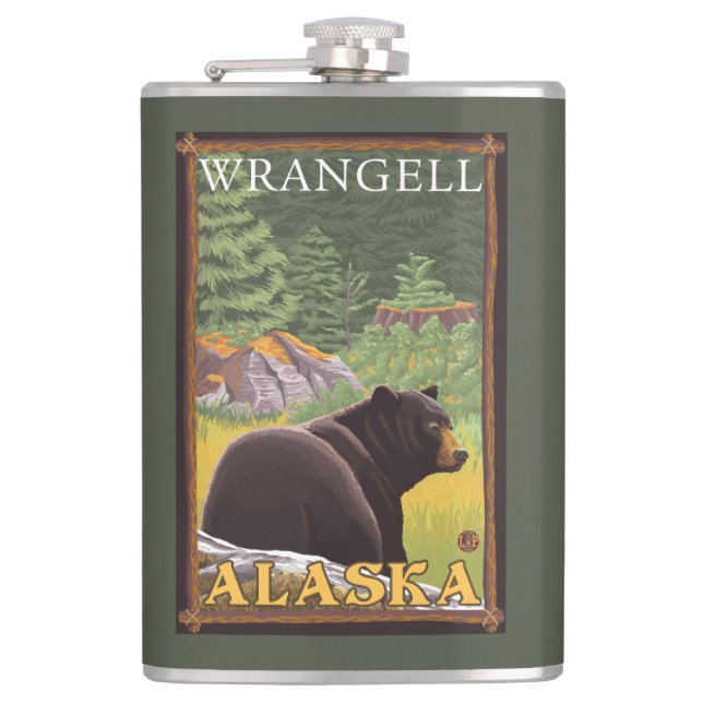 Flasques Ours noir dans la forêt - Wrangell, Alaska (Devant)