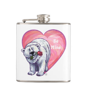 Flasques Ours polaire Saint Valentin