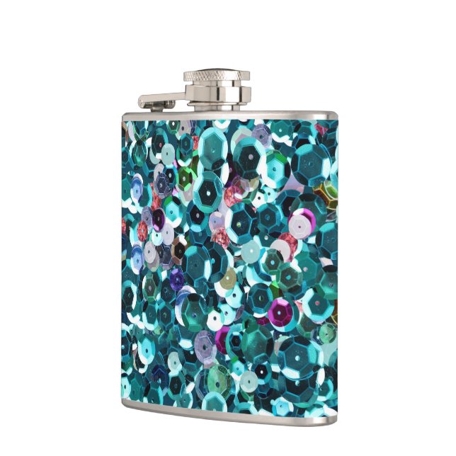 Flasques Paillettes bleues de Faux d'Aqua pour la plage (Gauche)