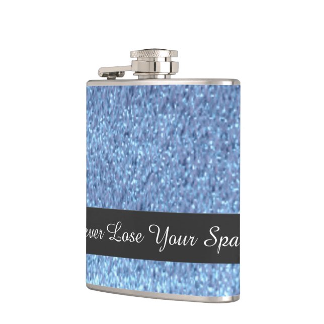 Flasques Paillettes Faux Bleu Ne Perdez Jamais Votre Éclat (Gauche)