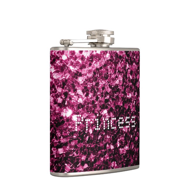 Flasques Paillettes rose foncé scintillent Personnaliser Pr (Droite)