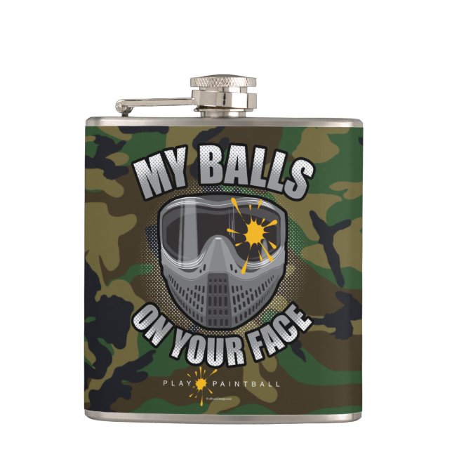 Flasques Paintball sur votre visage (Devant)