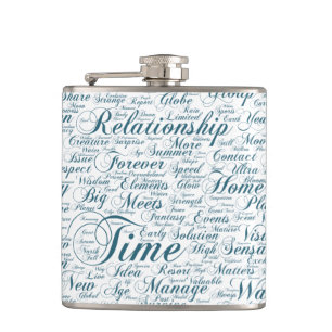 Flasques Paix Nuage de Mots Texte Motif Message Motif