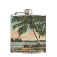 Palmiers cocotiers vintage Brise tropicale Coucher