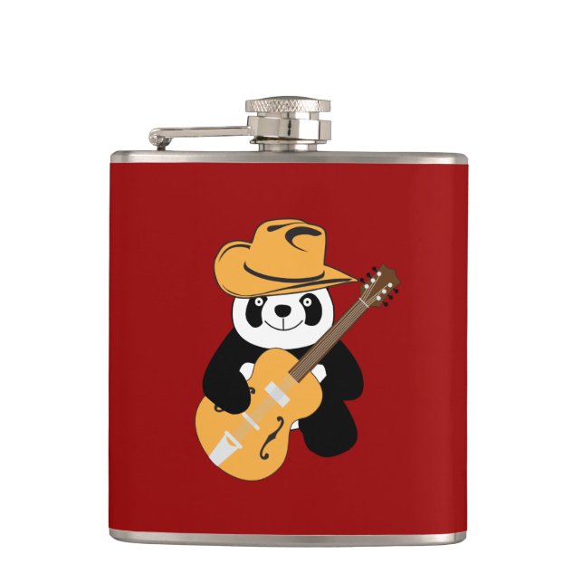 Flasques Panda drôle avec guitare (Devant)