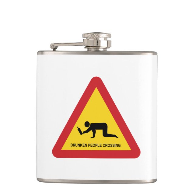 Flasques Panneau de signalisation de personnes ivres traver (Devant)