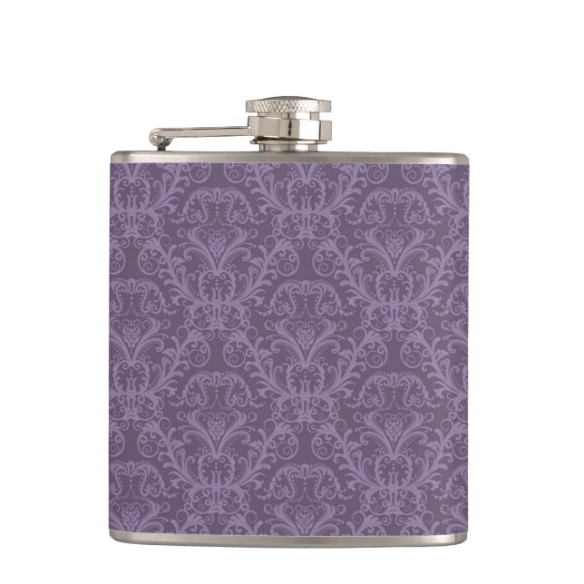 Flasques Papier peint floral pourpre 2 (Devant)