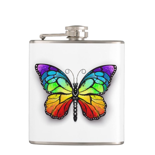 Flasques Papillon arc-en-ciel monarque (Devant)