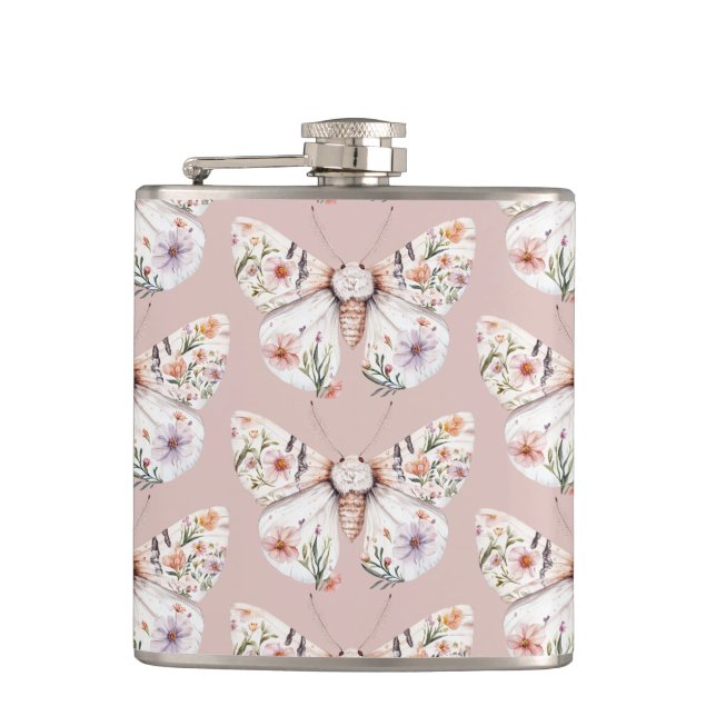 Flasques Papillon floral Fleur sauvage Boho (Devant)