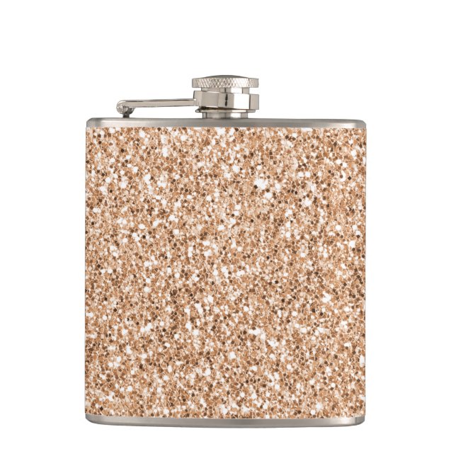 Flasques Parties scintillant de broche Rose Gold Blush Glit (Devant)