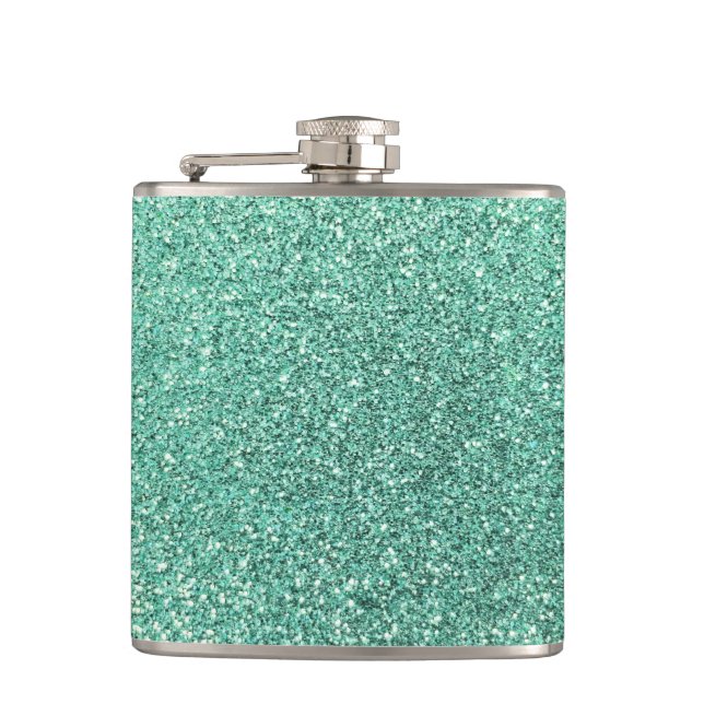 Flasques Parties scintillantes de vert de Seafoam (Devant)