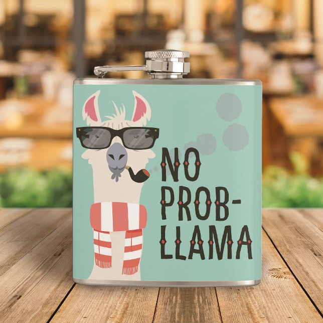 Flasques Pas de Prob-Llama (Llamas have a reputation of being very social, so grab a drink with this fun Llama hip flask.)