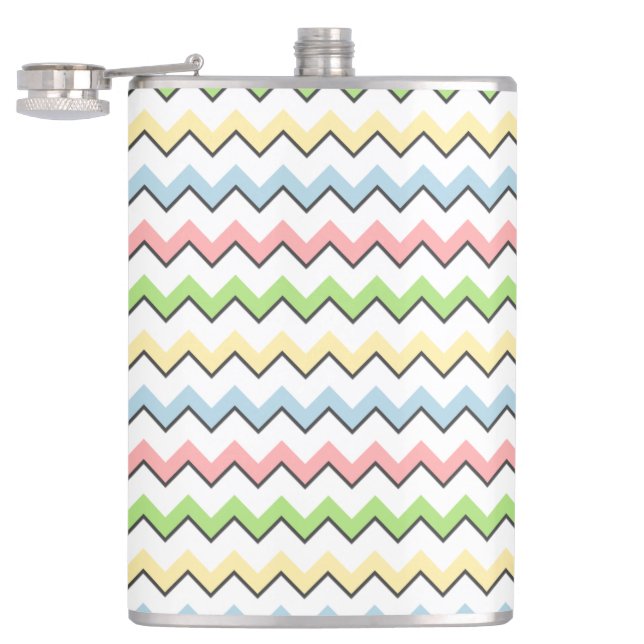 Flasques Pastel Chevron-Drop Shadow par Shirley Taylor (Ouvert)