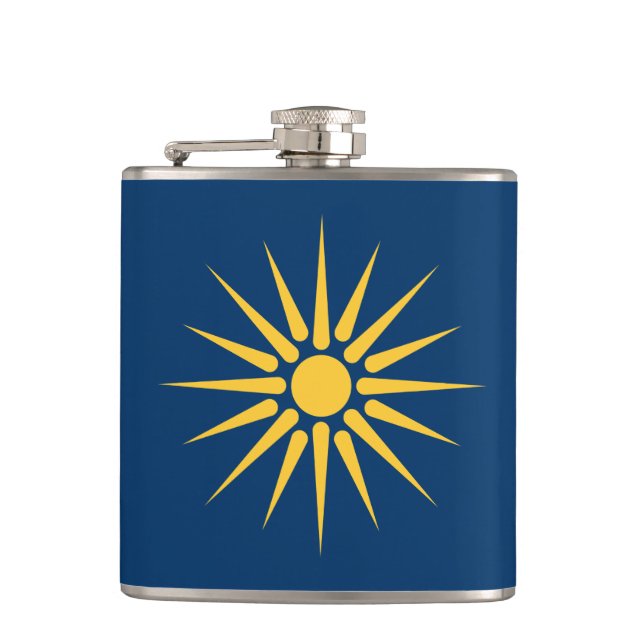 Flasques Patriotic flask with Flag of Macedonia, Greece (Devant)