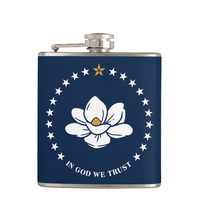 Flasques Patriotic flask with Flag of Mississippi State, US (Devant)