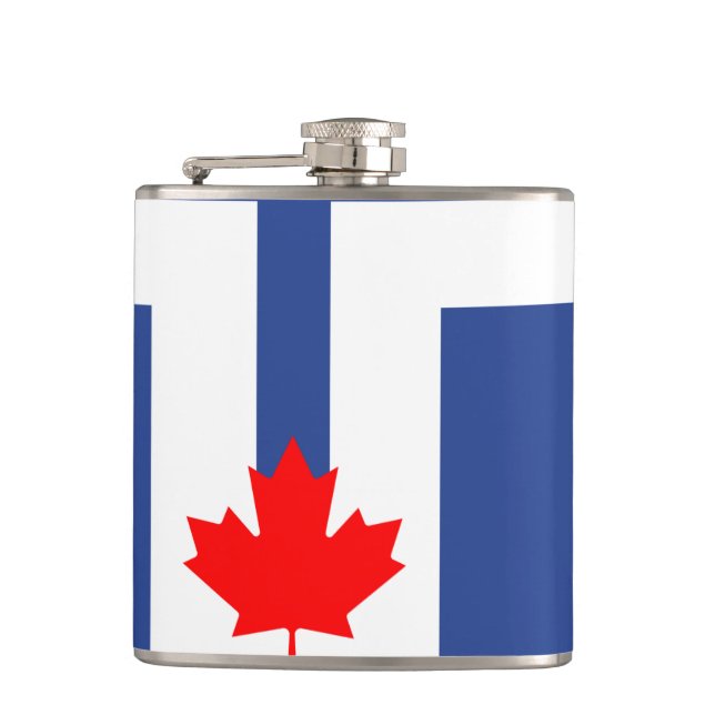 Flasques Patriotic flask with Flag of Toronto, Canada (Devant)