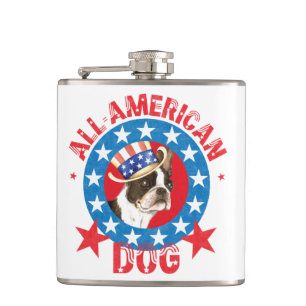 Flasques Patriotique de Boston Terrier