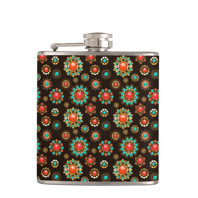 Flasques Pattern de Ethnic Brooches Seamless (Devant)