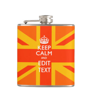 Flasques Pavillon britannique Orange Union Jack