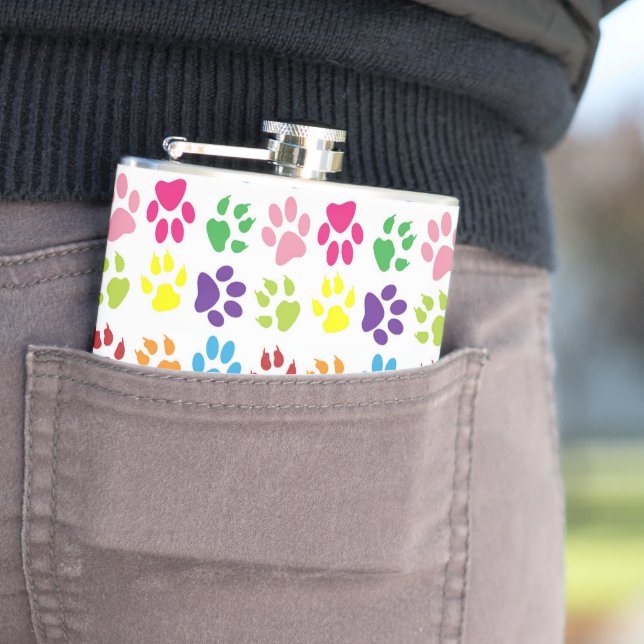Flasques Paws Colorés, Paws Chiens, Paws Chat (En situation)