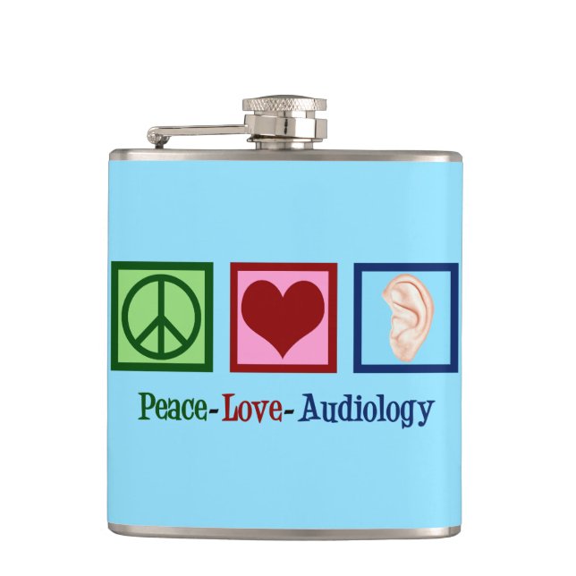Flasques Peace Love Audiology (Devant)