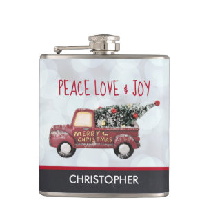Flasques Peace Love & Joy Toy Camion Joyeux Noël