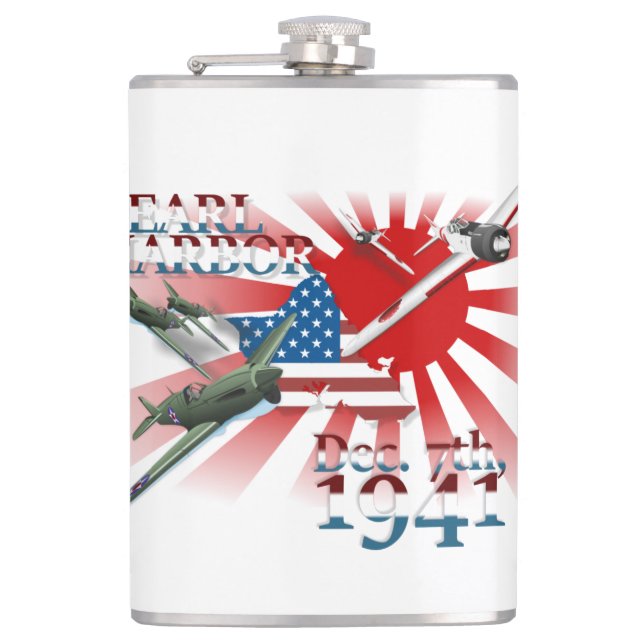 Flasques Pearl Habor 7 décembre 1941 Hip Flask (Devant)
