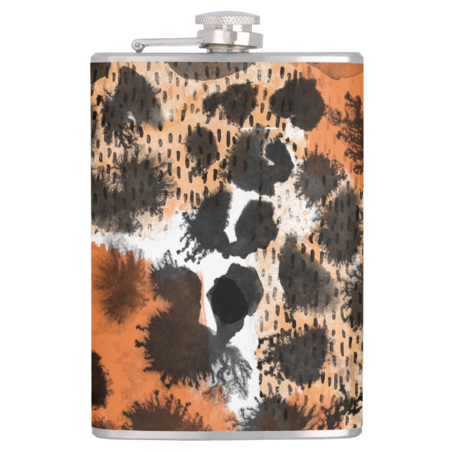 Flasques Peau animale : motif léopard créatif. (Devant)