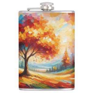 Flasques Peinture de paysage avec des couleurs vives