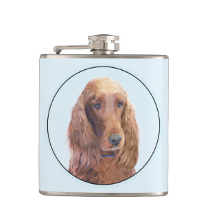 Flasques Peinture de Setter irlandais - Joli art original d
