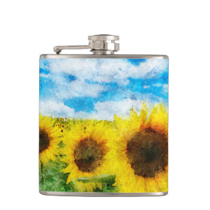 Flasques Peinture de tournesols