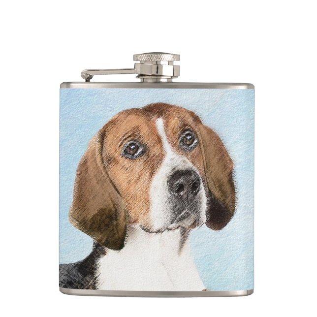 Flasques Peinture Foxhound en anglais - Joli art original c (Devant)