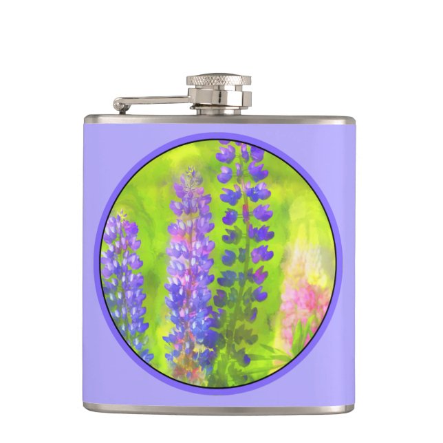 Flasques Peinture Lupine - Art Fleur Original (Devant)