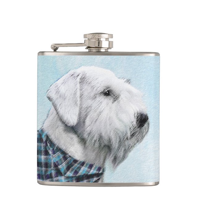 Flasques Peinture Sealyham Terrier - Cute Original Chien Ar (Devant)