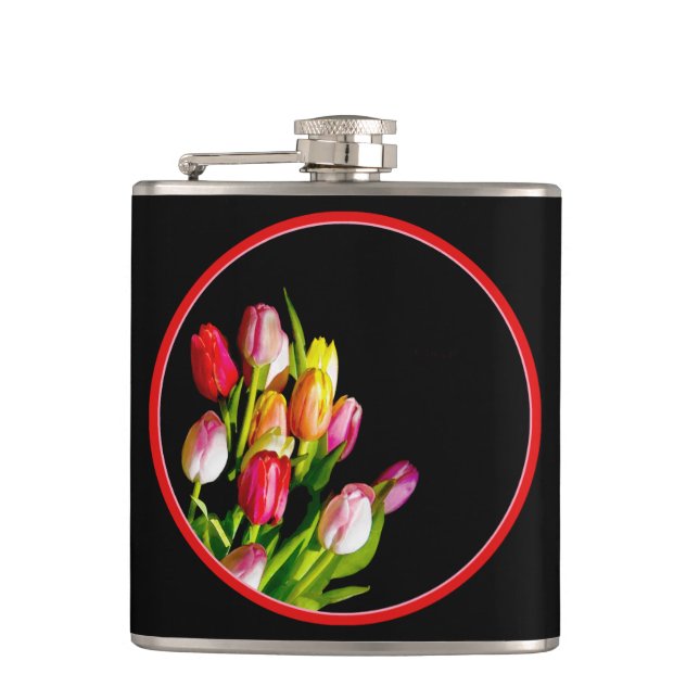 Flasques Peinture Tulip - Art Fleur original (Devant)